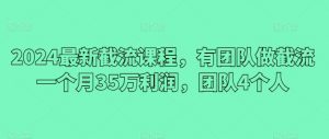 2024最新截流课程,有团队做截流一个月35万利润,团队4个人-虚拟资源库