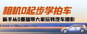 相机0起步学拍车：新手从0基础带大家玩转汽车摄影(18节课)-虚拟资源库
