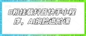 0粉挂载抖音快手小程序，AI换脸进阶课-虚拟资源库
