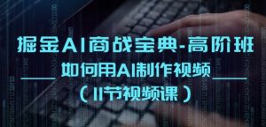 掘金AI商战宝典-高阶班：如何用AI制作视频(11节视频课)-虚拟资源库