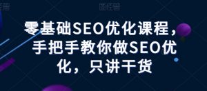 零基础SEO优化课程，手把手教你做SEO优化，只讲干货-虚拟资源库