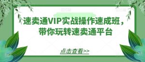 速卖通VIP实战操作速成班，带你玩转速卖通平台-虚拟资源库