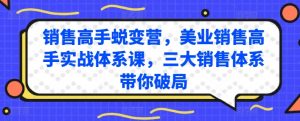 销售高手蜕变营，美业销售高手实战体系课，三大销售体系带你破局-虚拟资源库