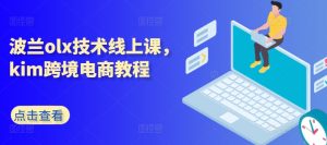波兰olx技术线上课，kim跨境电商教程-虚拟资源库