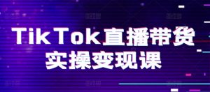 TikTok直播带货实操变现课：系统起号、科学复盘、变现链路、直播配置、小店操作流程、团队搭建等。-虚拟资源库