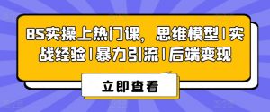 8S实操上热门课,思维模型|实战经验|暴力引流|后端变现-虚拟资源库