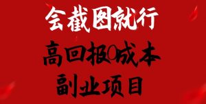 会截图就行，高回报0成本副业项目，卖离婚模板一天1.5k+【揭秘】-虚拟资源库