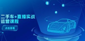 二手车+直播实战运营课程:直播推荐/短视频推荐/千川投放/直播全流程-虚拟资源库