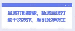 全域打粉模版，私域全域打粉干货技术，原创死抄袭生-虚拟资源库