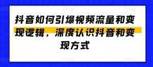 抖音如何引爆视频流量和变现逻辑，深度认识抖音和变现方式-虚拟资源库