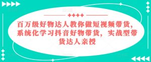 百万级好物达人教你做短视频带货，系统化学习抖音好物带货，实战型带货达人亲授-虚拟资源库