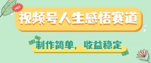视频号人生感悟赛道,制作简单,收益稳定【揭秘】-虚拟资源库