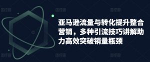 亚马逊流量与转化提升整合营销,多种引流技巧讲解助力高效突破销量瓶颈-虚拟资源库