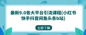 最新9.0各大平台引流课程(小红书快手抖音闲鱼头条b站)-虚拟资源库