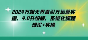 2024万相无界直引万运营实操，4.0升级版，系统化课程 理论+实操-虚拟资源库