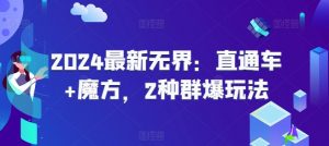 2024最新无界：直通车+魔方，2种群爆玩法-虚拟资源库