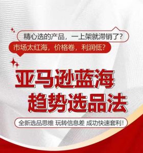 亚马逊蓝海趋势选法，全新选品思维，玩转信息差-虚拟资源库