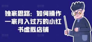 独家思路：如何操作一家月入过万的小红书虚拟店铺-虚拟资源库