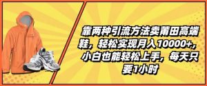 靠两种引流方法卖莆田高端鞋，轻松实现月入1W+，小白也能轻松上手，每天只要1小时【揭秘】-虚拟资源库