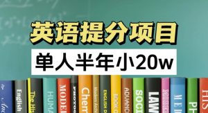 英语提分项目，100%正规项目，单人半年小 20w-虚拟资源库