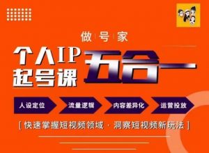 做号家的个人IP起号方法，快去掌握短视频领域，洞察短视频新玩法，68节完整-虚拟资源库