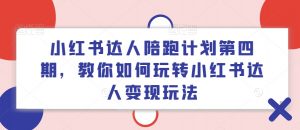 小红书达人陪跑计划第四期,教你如何玩转小红书达人变现玩法-虚拟资源库