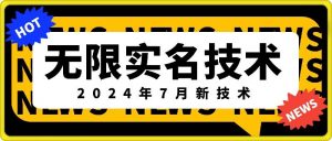 无限实名技术(2024年7月新技术),最新技术最新口子,外面收费888-3688的技术-虚拟资源库