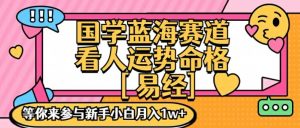 国学蓝海赋能赛道，零基础学习，手把手教学独一份新手小白月入1W+【揭秘】-虚拟资源库