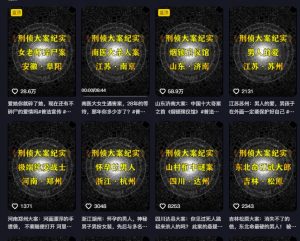 大案纪实解说课，2024年最新抖音大案教学教程-虚拟资源库