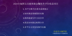 2024图文自媒体掘金赚取各平台收益项目，长期正规稳定-虚拟资源库