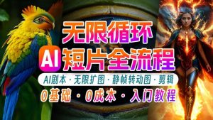 AI剪辑无限循环画面：新手轻松月入上万的秘技【揭秘】-虚拟资源库