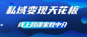 私域变现天花板,网课家教中介,只做渠道和流量,让大学生给你打工,0成本实现月入五位数【揭秘】-虚拟资源库