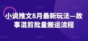 小说推文8月最新玩法—故事混剪批量搬运流程-虚拟资源库