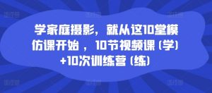 学家庭摄影，就从这10堂模仿课开始 ，10节视频课(学)+10次训练营(练)-虚拟资源库