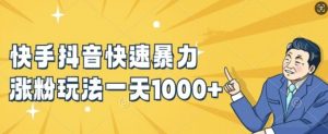 快手抖音快速暴力涨粉玩法，新手小白也能学会，一天1k+【揭秘】-虚拟资源库