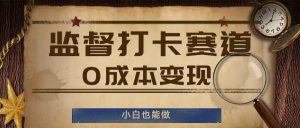 监督打卡赛道,0成本变现,小白也可以做【揭秘】-虚拟资源库