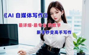 AI自媒体文章创作全网最详细教程,新手秒变写作高手,多方位发展-虚拟资源库