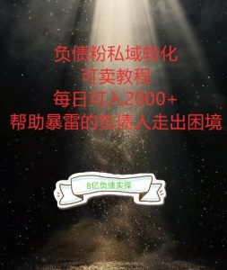 负债粉掘金计划，帮助负债者解决问题，债务规划，债务重组，最好的变现方式【揭秘】-虚拟资源库