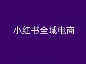 小红书全域电商，小红书电商教程-虚拟资源库