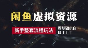 2024最新闲鱼虚拟资源玩法,养号到出单整套流程,多管道收益,每天2小时月收入过万【揭秘】-虚拟资源库