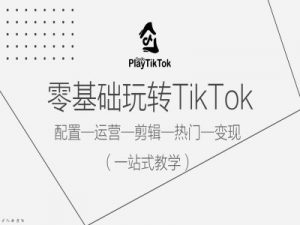 零基础玩转TikTok，配置一运营一剪辑一热门一变现，一站式教学-虚拟资源库