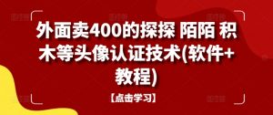 外面卖400的探探 陌陌 积木等头像认证技术(软件+教程)-虚拟资源库