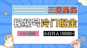 2024视频号三国冷门赛道掘金，条条视频爆款，操作简单轻松上手，新手小白也能月入1w-虚拟资源库