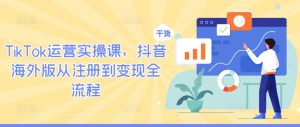 TikTok运营实操课，抖音海外版从注册到变现全流程-虚拟资源库