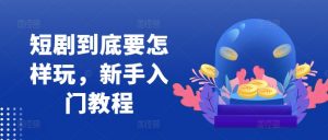 短剧到底要怎样玩，新手入门教程-虚拟资源库