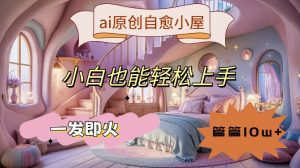 ai原创治愈小屋,小白也能轻松上手,一发即火,篇篇10w+【揭秘】-虚拟资源库