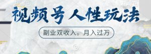 视频号人性玩法,让你起号,广告双份收入,副业好选择【揭秘】-虚拟资源库