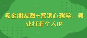 吸金朋友圈+营销心理学，美业打造个人IP-虚拟资源库
