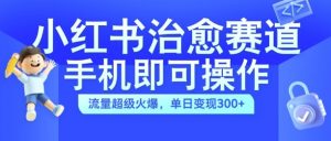 小红书治愈视频赛道，手机即可操作，流量超级火爆，单日变现300+【揭秘】-虚拟资源库