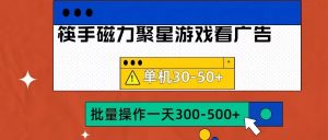 筷手磁力聚星4.0实操玩法，单机30-50+可批量放大【揭秘】-虚拟资源库